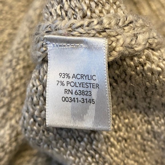 Christopher & Banks Petite Beige Woman Sweater Small V-Neck Collar Buttons - Picture 7 of 7